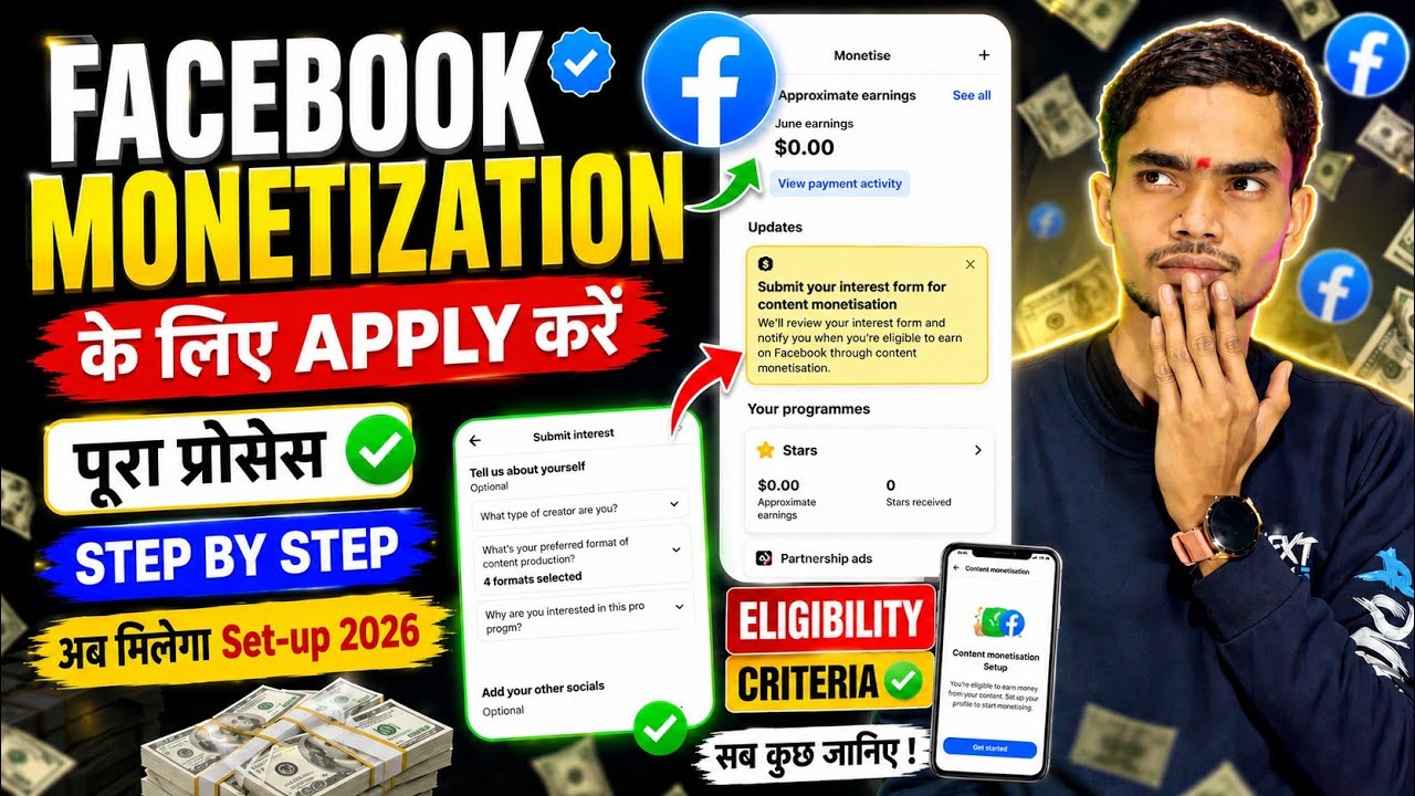 Facebook Submit your interest form for content Monetization 📌| Facebook Content Monetization Update✅