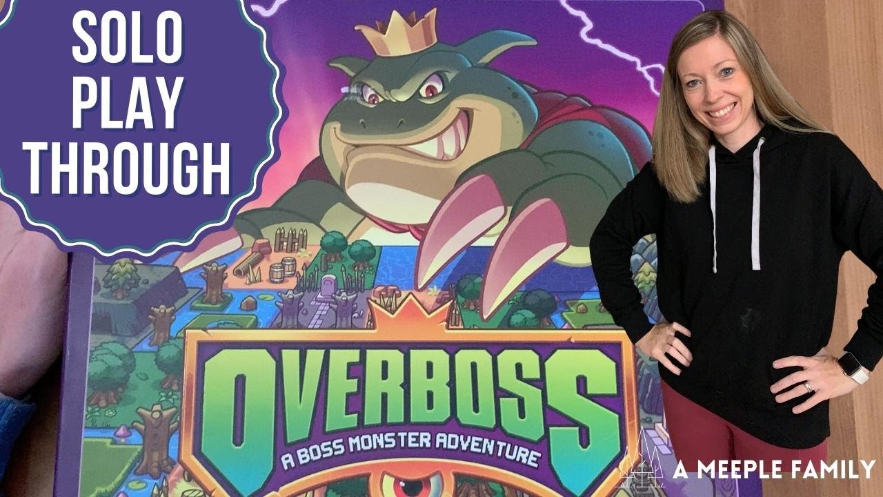 SOLO Play Through of OVERBOSS | Brotherwise Games | Solo Monster Tile Laying Game | Board Game