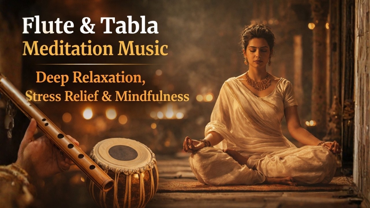Flute  & Tabla Meditation Music | Deep Relaxation, Stress Relief & Mindfulness