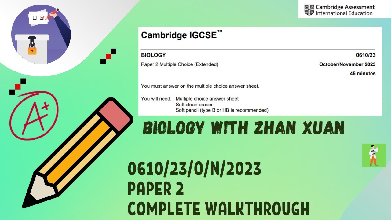 IGCSE Biology (0610) - 0610/23/O/N/23 | Oct/Nov 2023 Paper 23 (Extended)