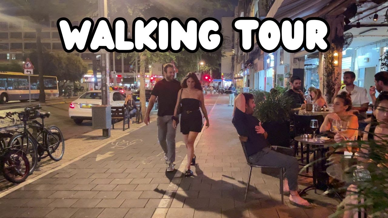 The Magic of Tel Aviv by Night: Unusual Walks on the Streets || 4K 60 fps