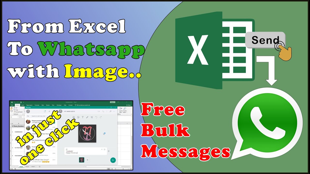 отправить сообщение WhatsApp из Excel с файлом изображения