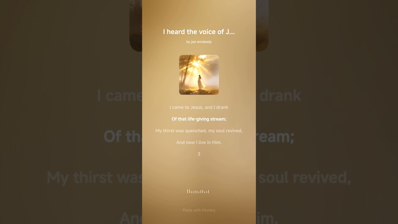 I heard the voice of Jesus say (Upbeat, Electronic)