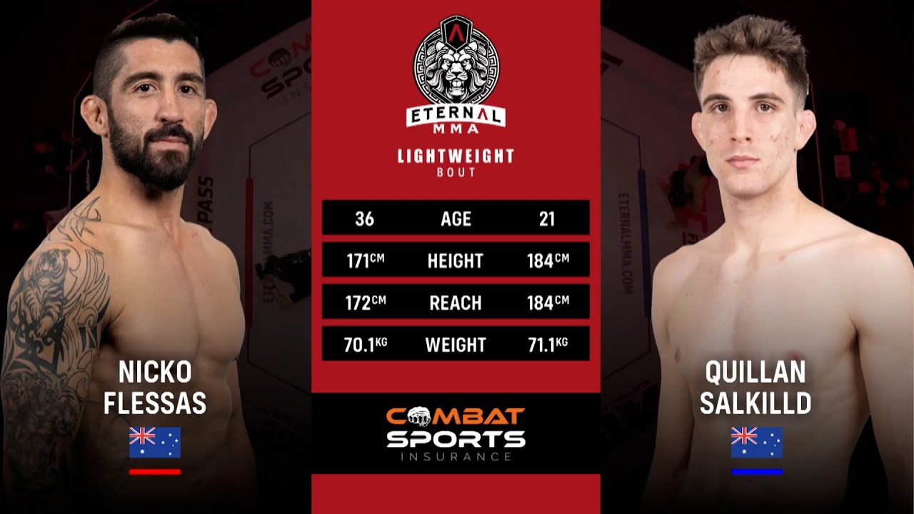 Eternal MMA 62 - Nicko Flessas Vs Quillan Salkilld - MMA Fight Video