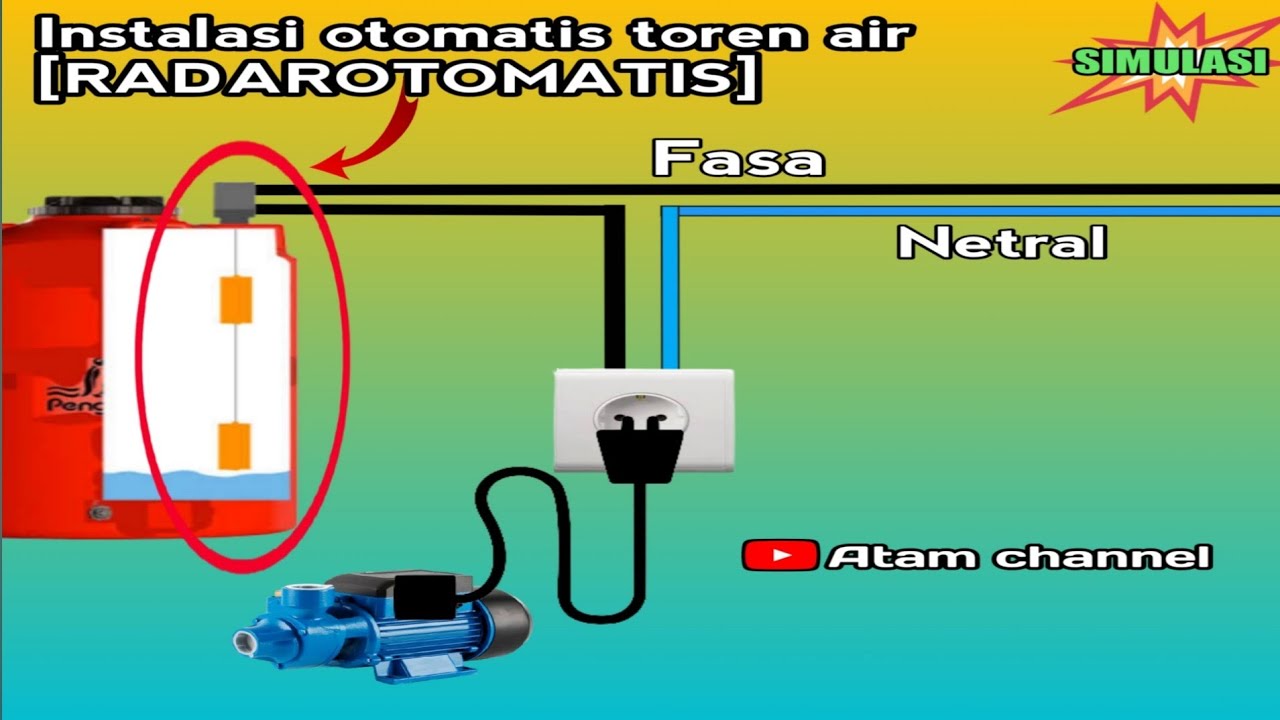Kamu pasti bisa‼️pasang instalasi radar otomatis toren air