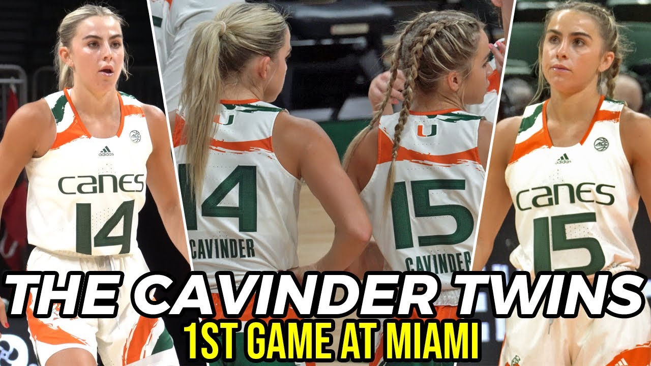 THE CAVINDER TWINS FIRST GAME AT MIAMI 💥 
