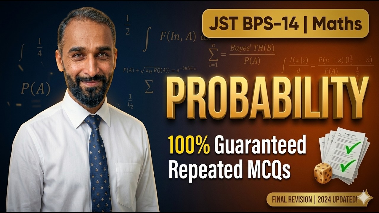 Probability Most Repeated MCQs | JST BPS-14 Maths Preparation