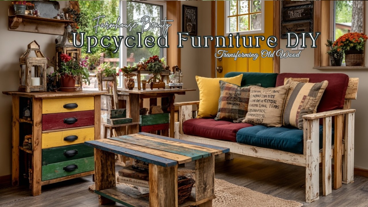 Transforming Old Wood into Farmhouse Beauty: Upcycled Furniture&nbsp;DIY