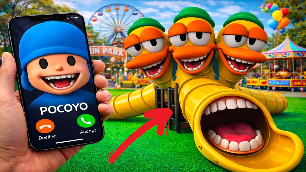CURSE of PATO POCOYO SLIDE - story about ELLY PATO LOULA transformation in DOUBLE SLIDE