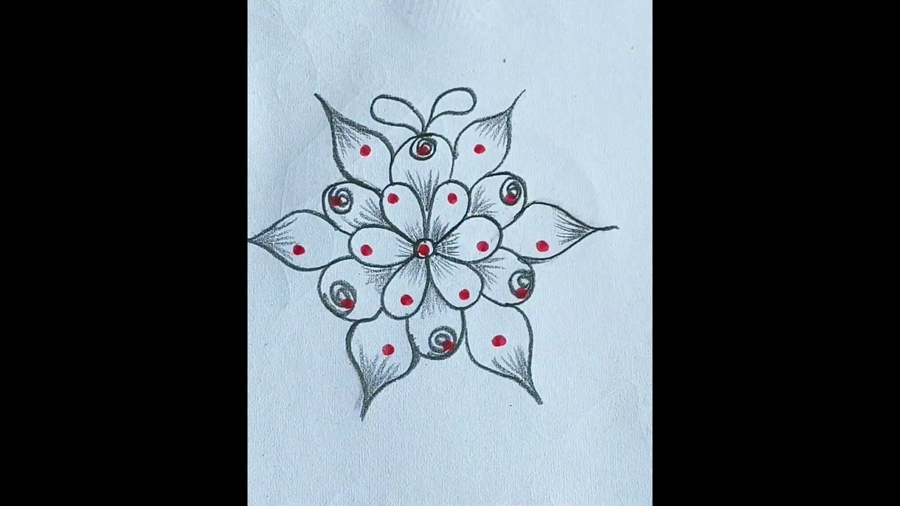 #🌺5 புள்ளியில் 🌺அழகிய ரங்கோலி கோலம் 🌺🌺