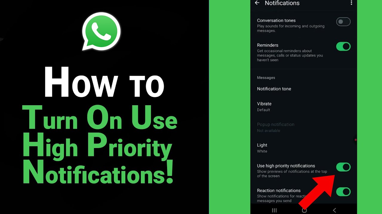 How to Turn On Use High Priority Notifications on Whatsapp [NEW]