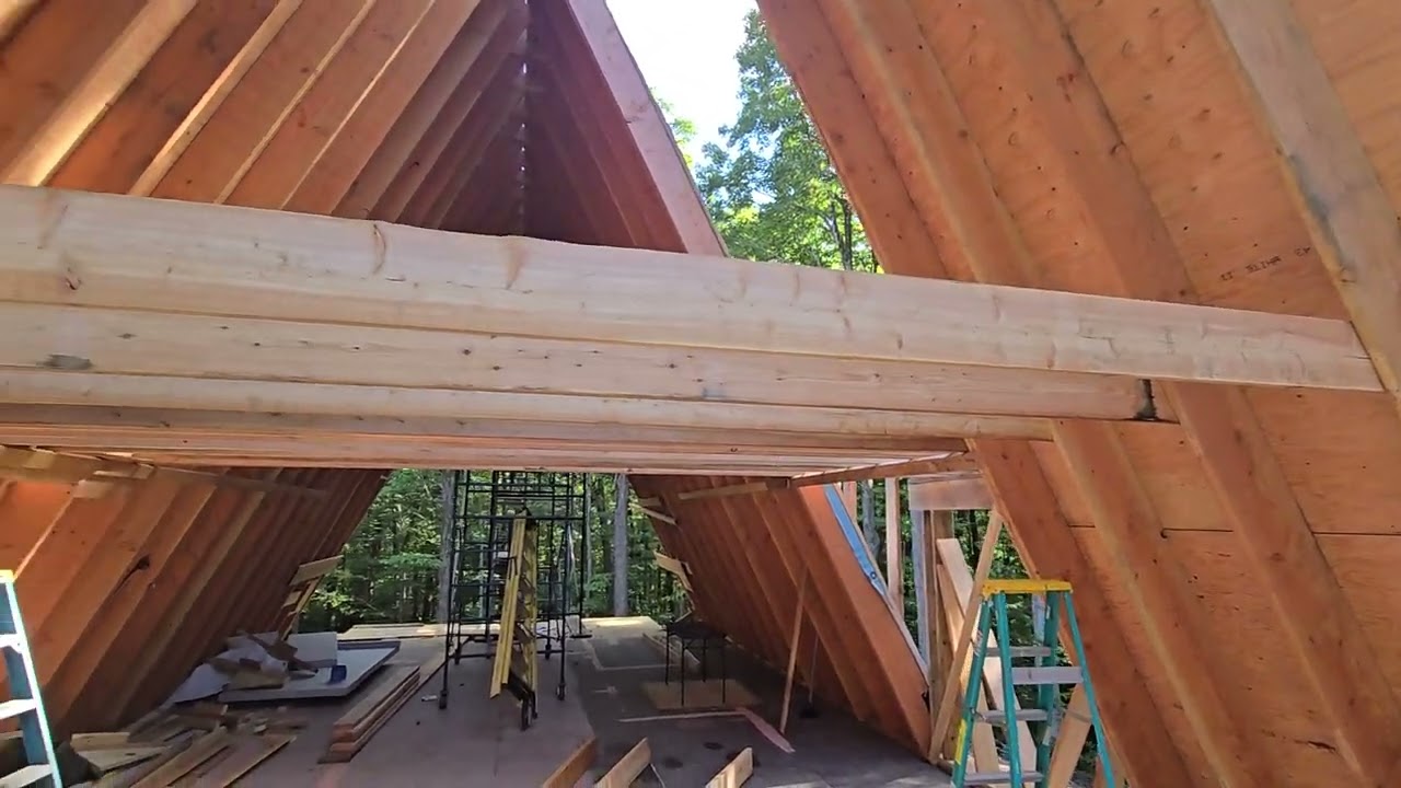 The A-frame build - framing dormer and second floor!