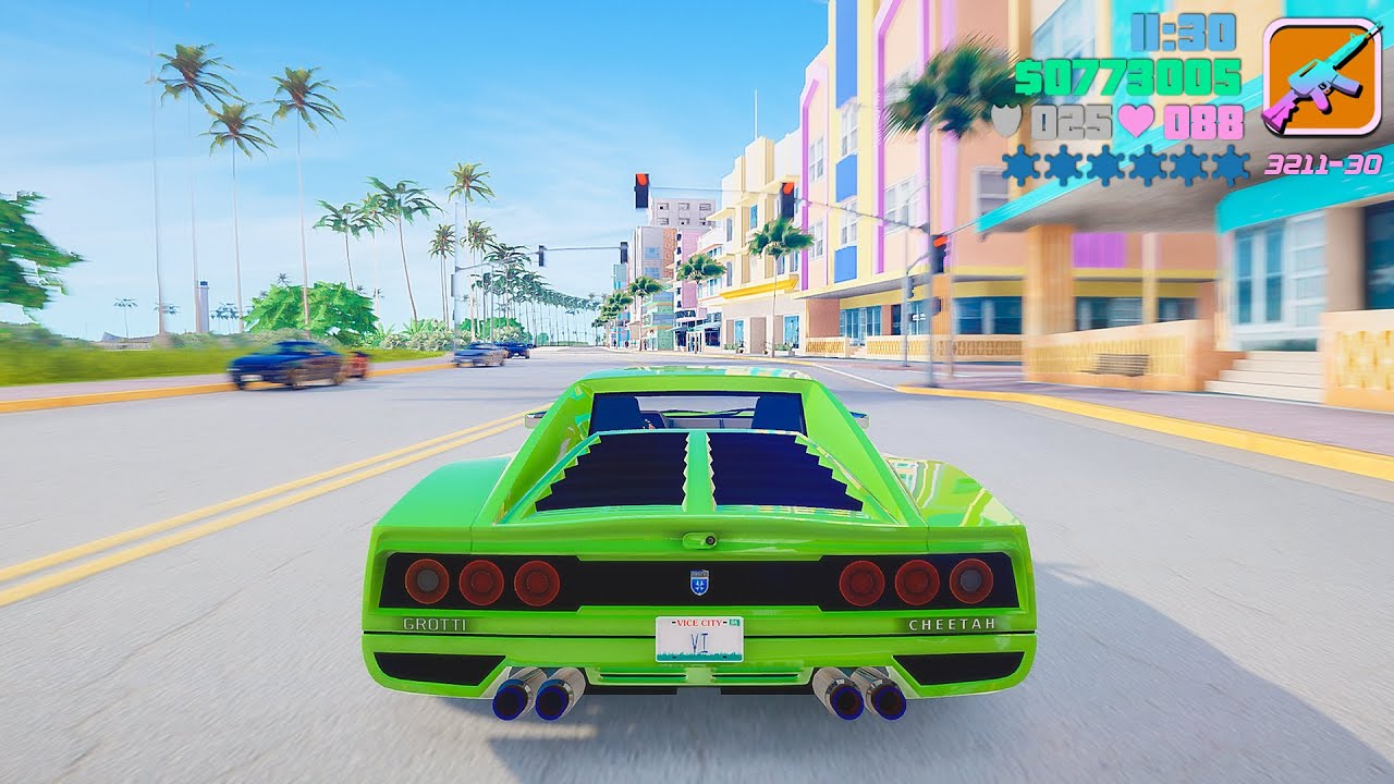 ◉ GTA 6 Graphics - Vice City Location Map 🌴 4k 60fps Gameplay Ultra Settings - GTA 5 PC Mod