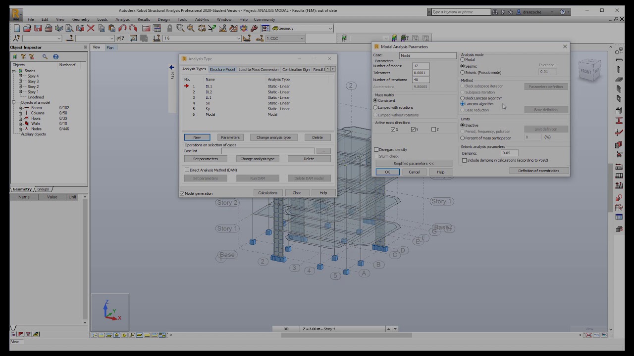 Analisis Modal - Curso Robot Structural Analysis 2020