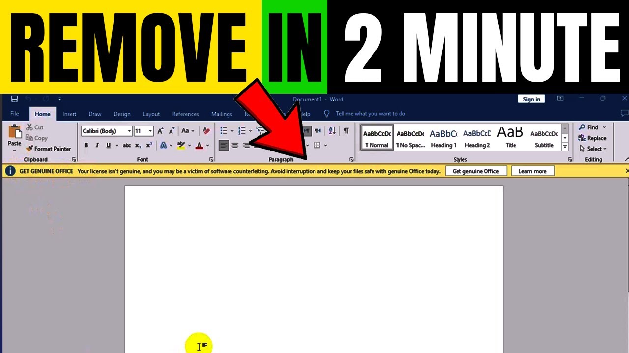 Easy Steps to Remove 'Get Genuine Office' Notification - Say Goodbye to Annoying Alerts