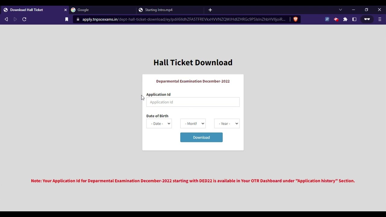 TNPSC Departmental Exam 2022 Hall Ticket (Out) - Download TNPSC Departmental 2022 Admit Card Here