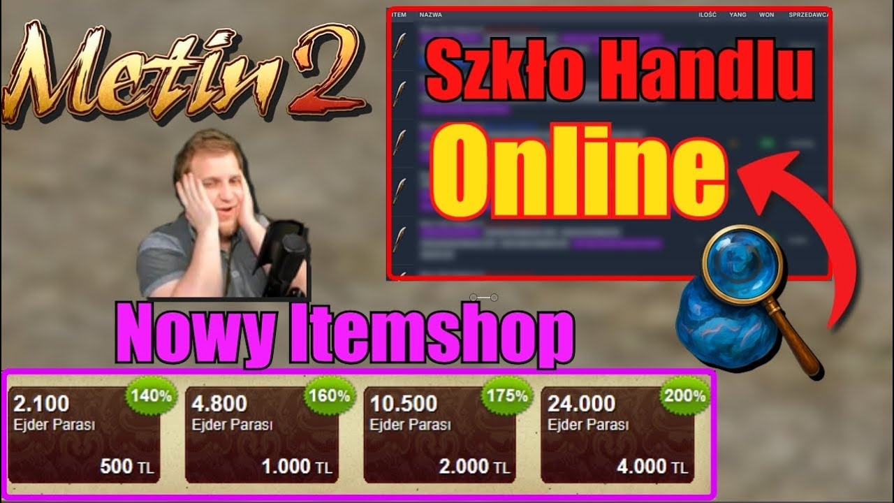 Metin2 - Nowy Itemshop - Szkło Handlu Online - Piękna Sprawa