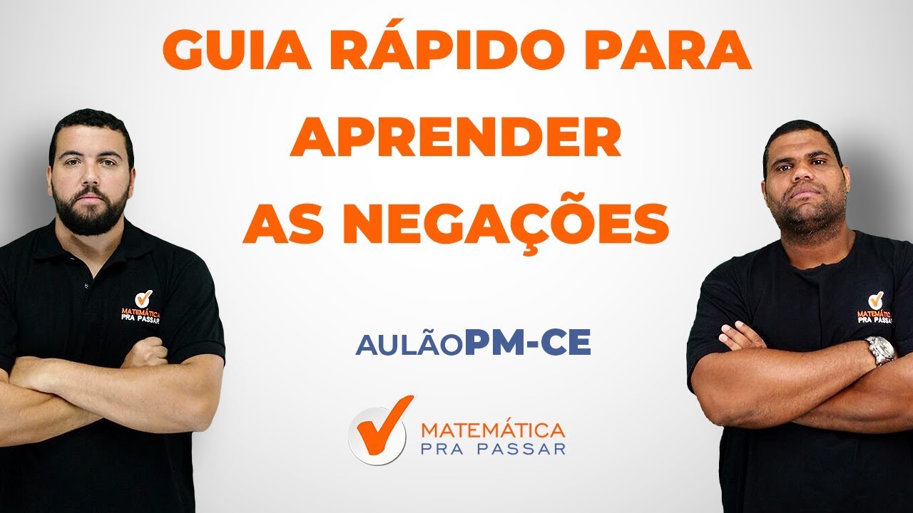 GUIA RÁPIDO PARA APRENDER NEGAÇÕES.