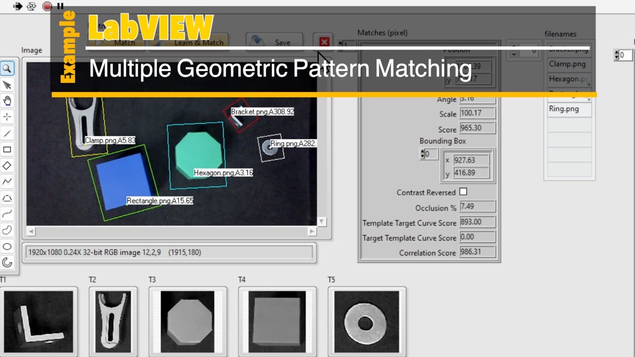 LabVIEW Example: Multiple Geometric Matching