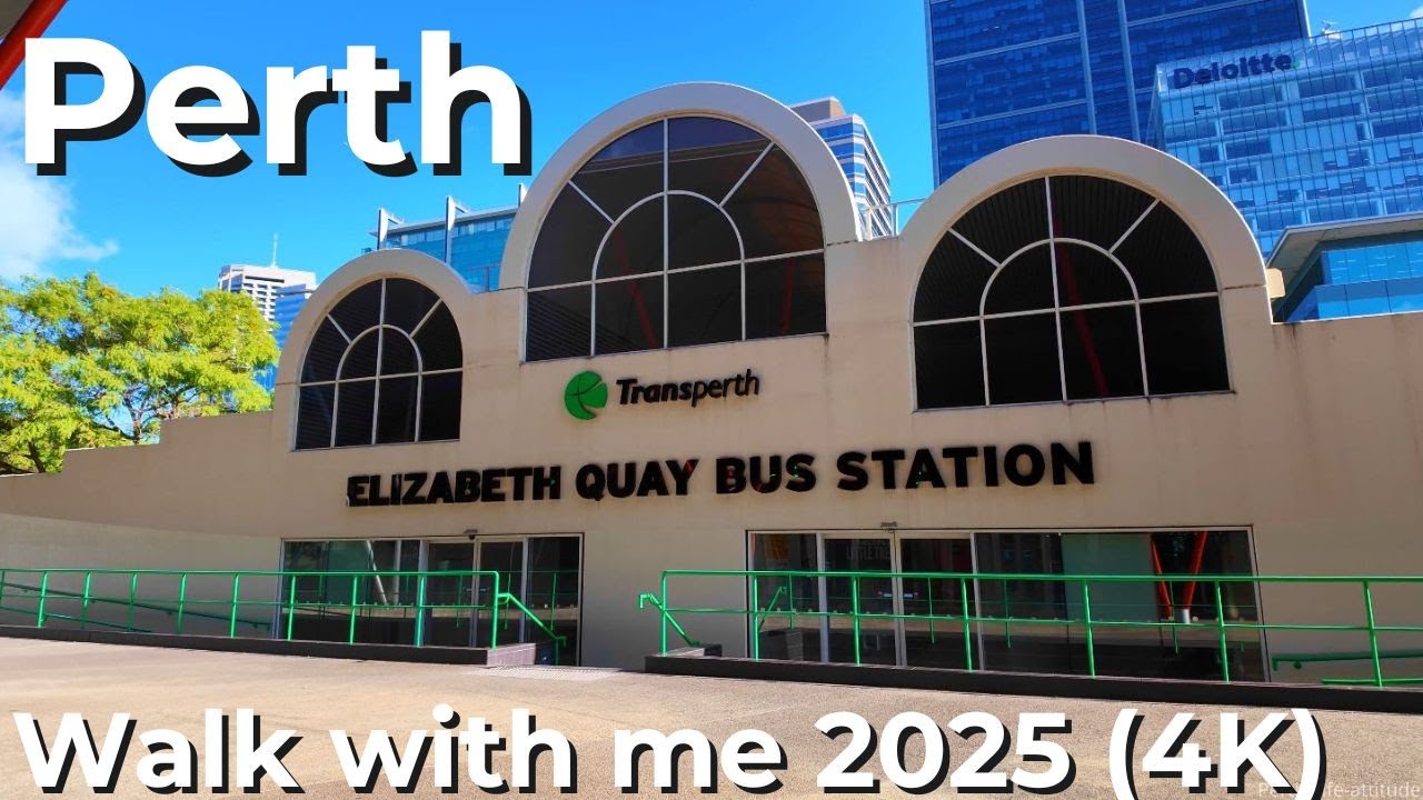 Elizabeth Quay Bus Station Walkthrough 2025 &mdash; Shops, Platforms & Old Architecture (4K)