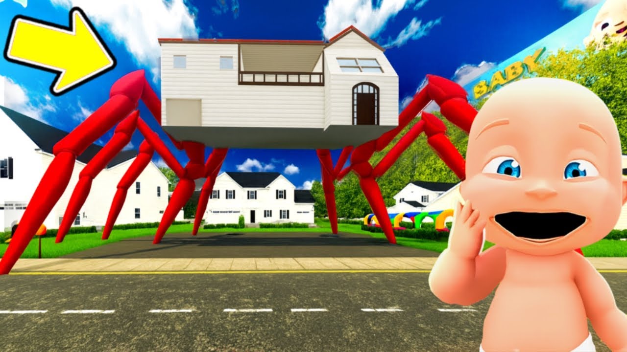 Baby TURNS DADDY&rsquo;S HOUSE INTO SPIDERHOUSE!..
