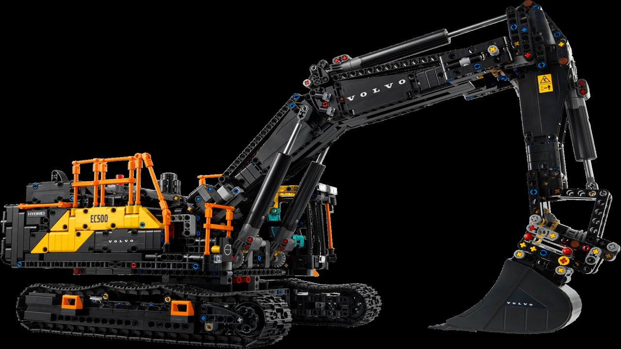 How to Build & Motorize Lego Technic 42215 Volvo EC500 Excavator Powered Up Gearbox Full RC Mod (4K)