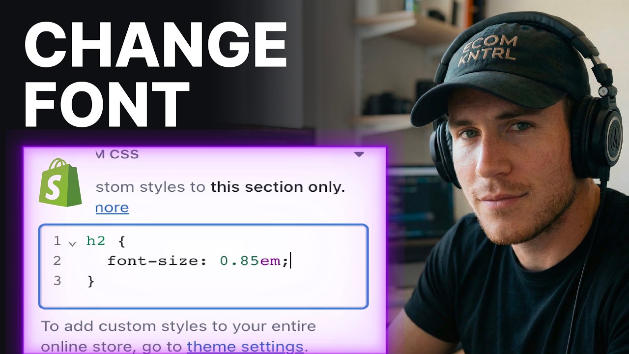 How to Change Font Size of Header Footer Menu on Shopify Store (2026) | Theme Editor Method