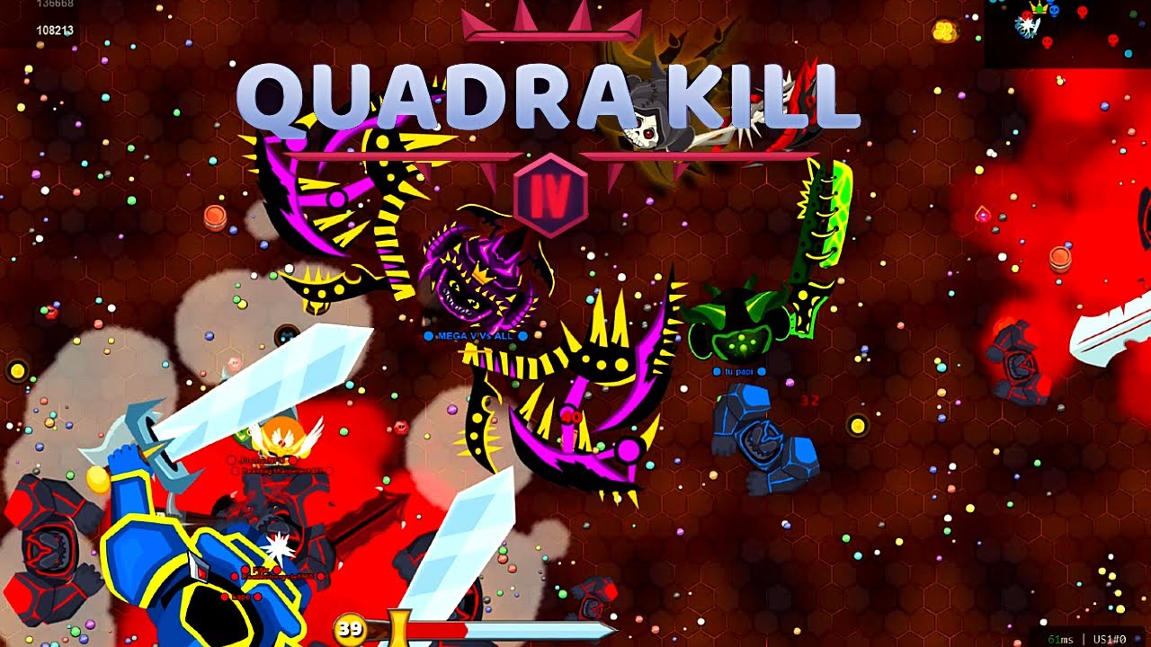 Quadra Kill ⚔️ in Teams | 🔥 Destroying All Players & Total Domination in Evowars.io