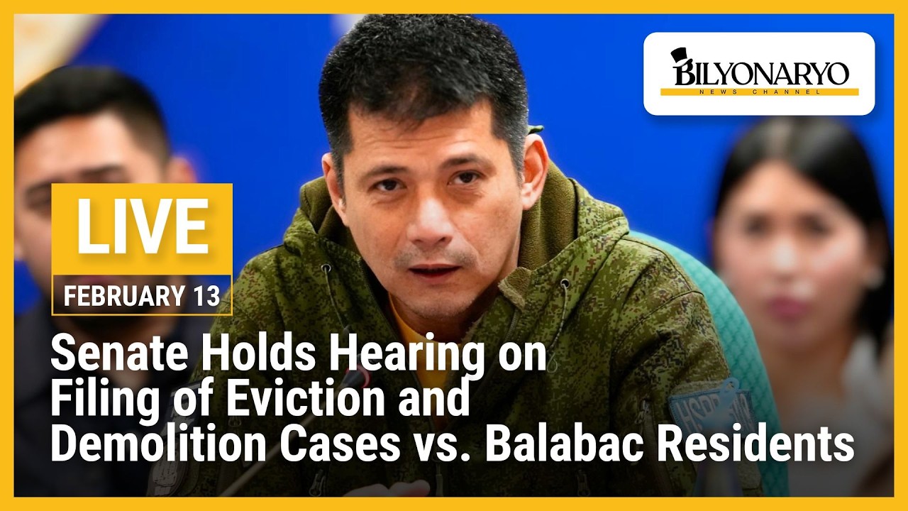 LIVE: Senate holds hearing on filing of eviction and demolition cases vs Balabac residents | Feb 13