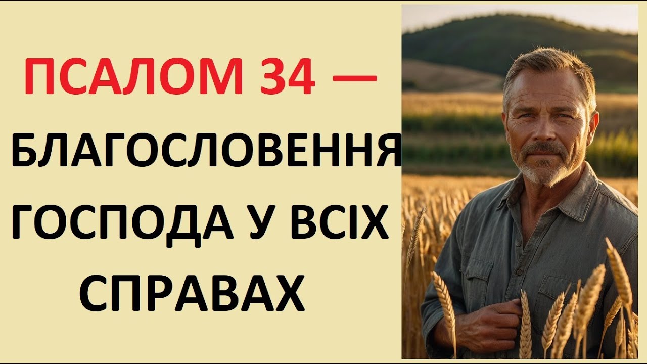 ПСАЛОМ 34 — БЛАГОСЛОВЕННЯ ГОСПОДА У ВСІХ СПРАВАХ | БІБЛІЯ УКРАЇНСЬКОЮ