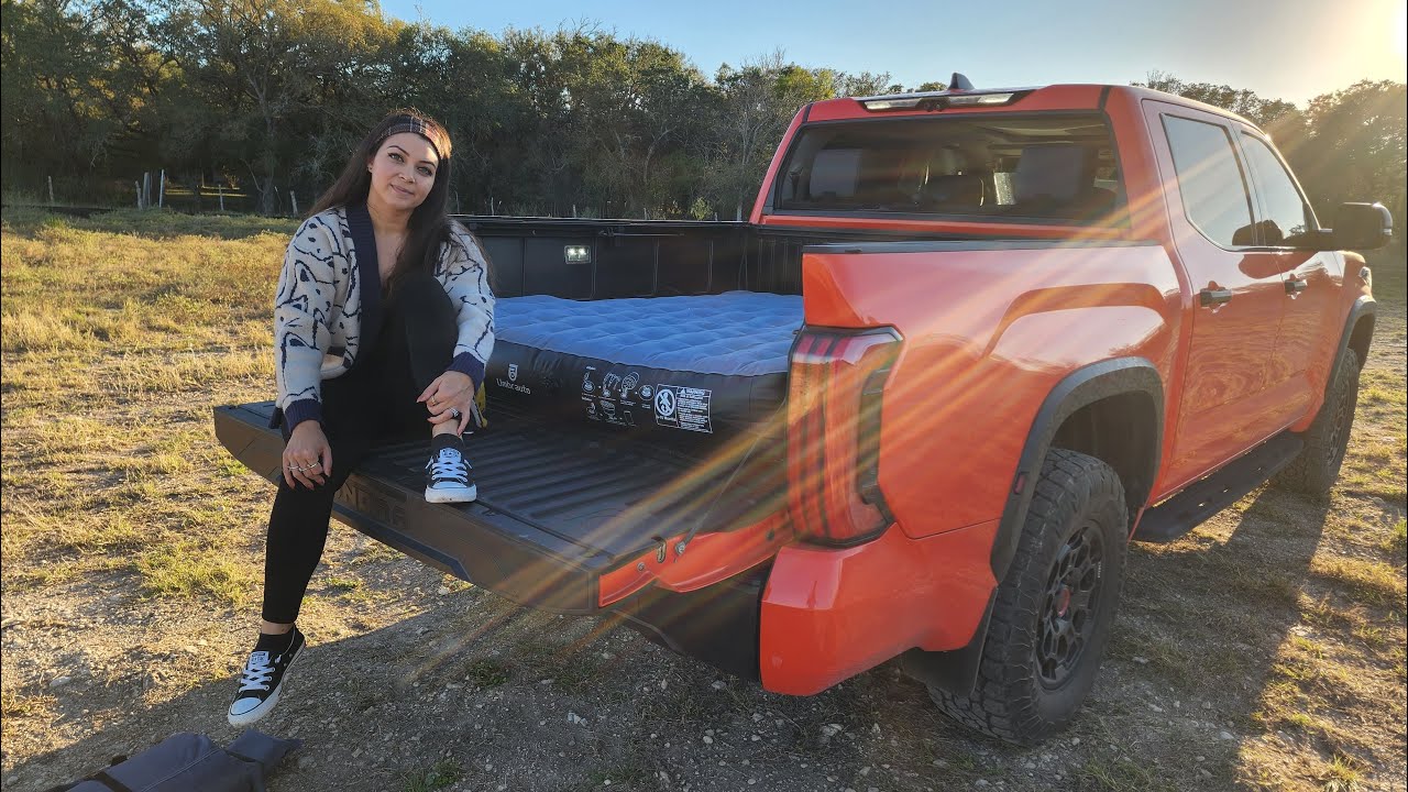 Umbrauto Inflatable Truck Bed Air Mattress Review | Perfect 5.5-5.8ft Short Bed Camping!