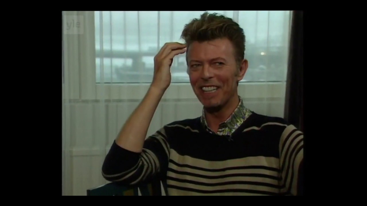 Good-humored and charismatic David Bowie gives an interview in 1996