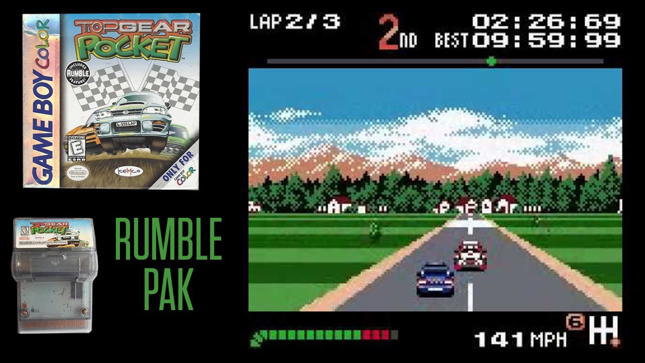 Top Gear Pocket (GBC) - see the RUMBLE PAK!