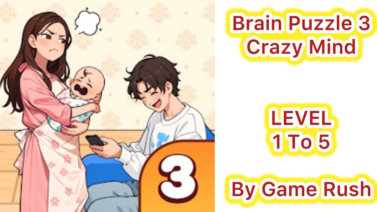 Brain Puzzle 3 Crazy Mind Levels 1&ndash;5 Walkthrough (Quick Draw to Creepy Ferris) #brainpuzzle3