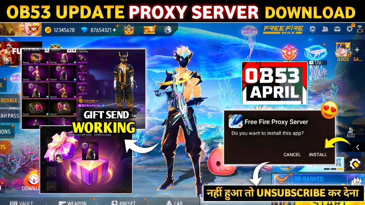 How To Download Vip Proxy Server In Free Fire 💯😱🔥| Ob53 Update Proxy Server Download Kaise Kare