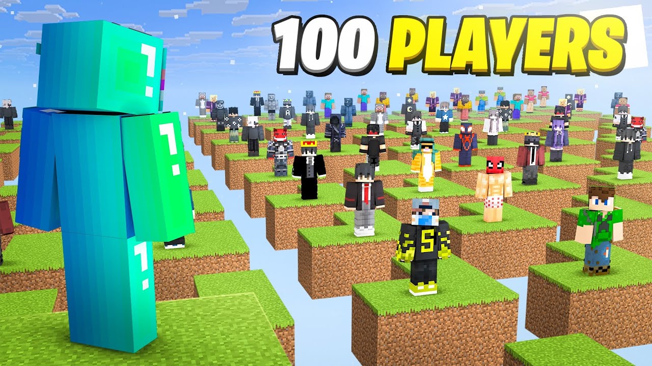 100 Player Skyblock Challenge In Minecraft