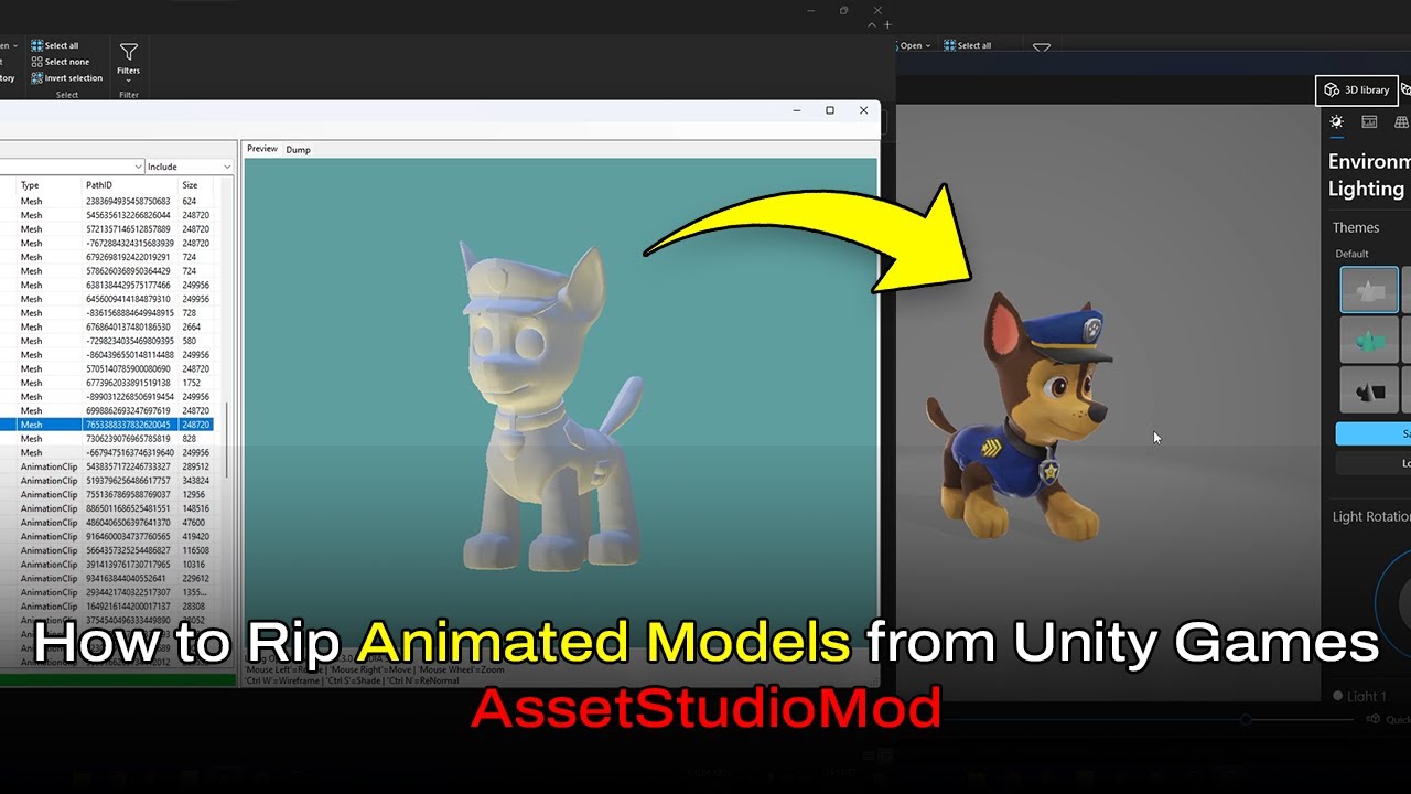 How to Rip Animated Models from Unity Games - AssetStudio