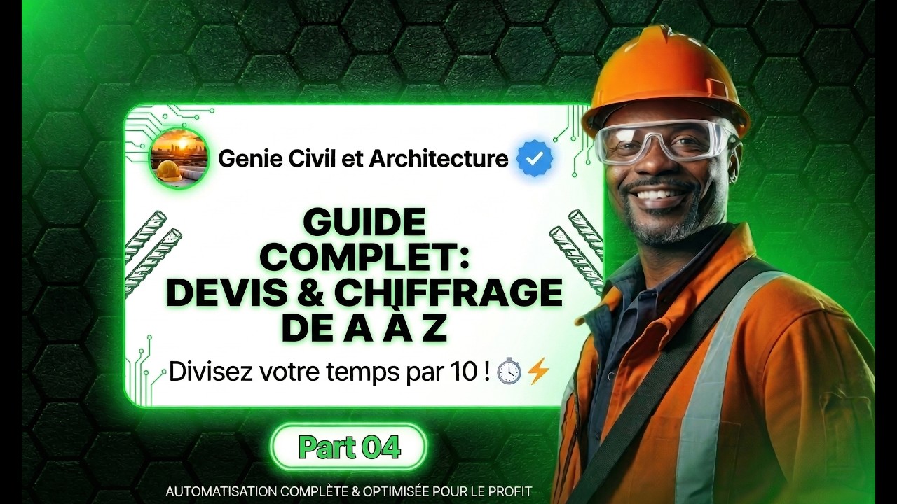 Comment faire un devis quantitatif et estimatif automatiquement avec Excel | Partie 04