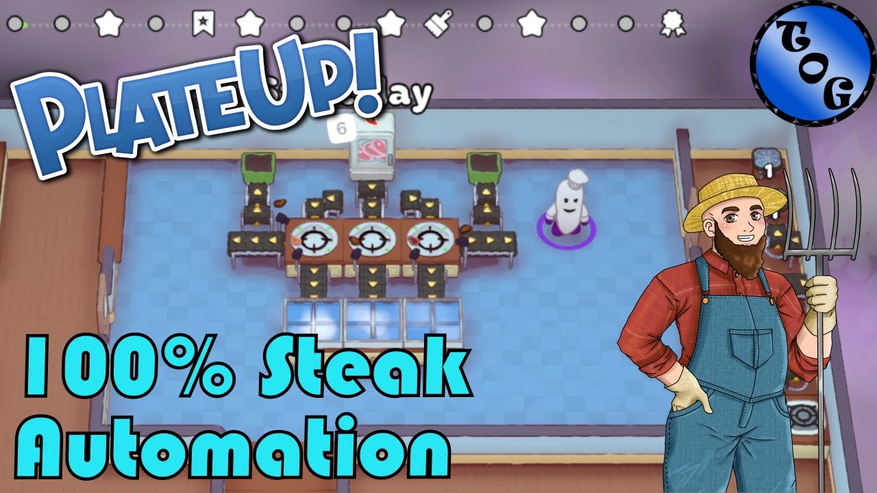 PlateUp! I Стейки — 100% автоматизация — БЕЗ ПРИГОРАНИЯ! I Обновление на Хэллоуин I Обучающее видео