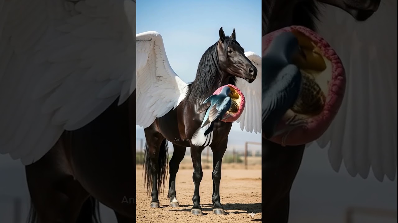 &ldquo;Fantasy Wildlife Rescue: Bird Helps a Majestic Winged Horse&rdquo;#shorts #animalrescue #animals #reelsa