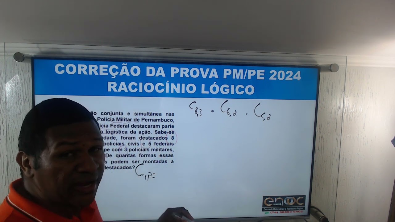 QUESTÃO 23   RLM   PM PE 2024 -Em uma operação conjunta e simultânea nas favelas do Recife, a P