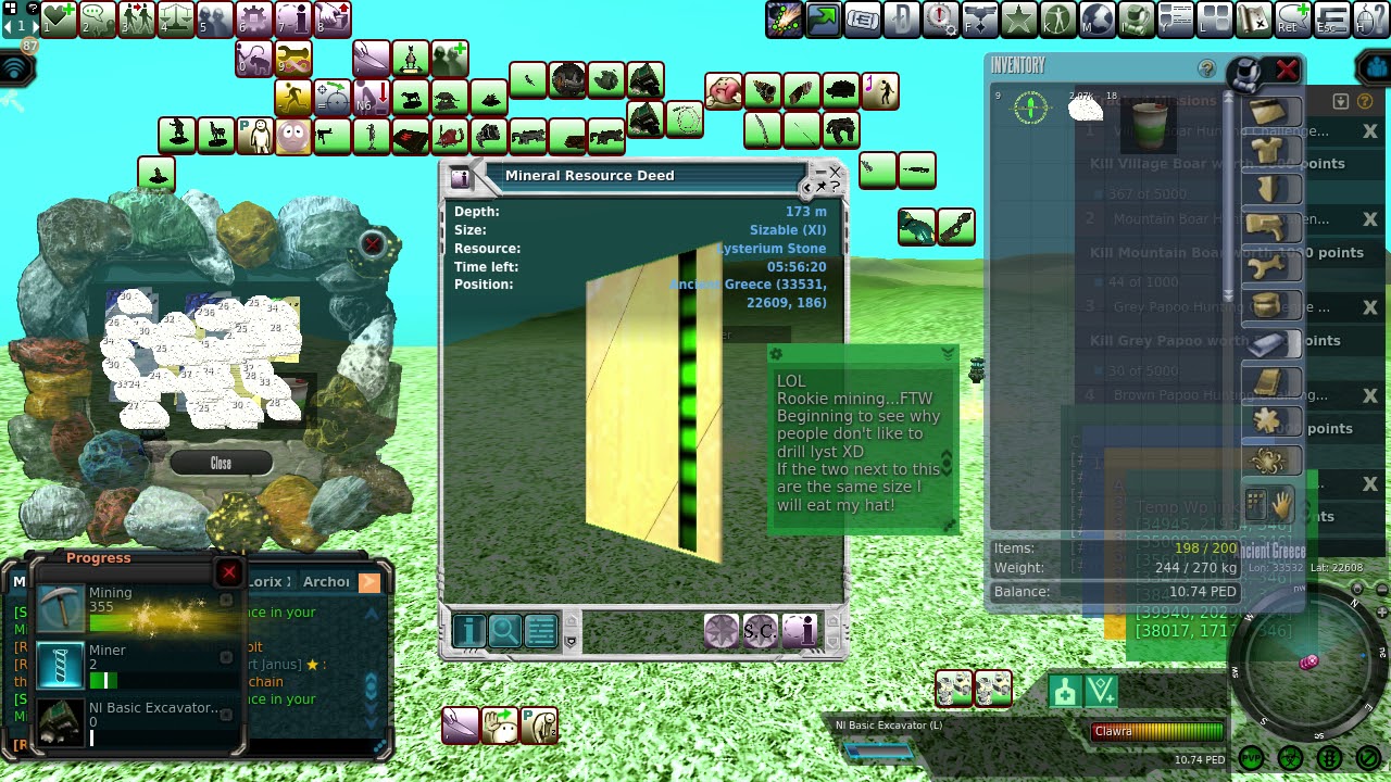 XI With Rookie Finder? Thank You Ancient Greece, I'll Take It! Entropia Universe Mining Lucky :D