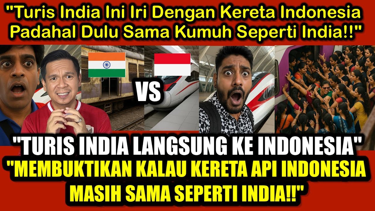 GILA BANGET!! TURIS INDIA INI TERBANG KE INDO BUAT BUKTIIN KERETA API MASIH KUMUH KAYAK DI INDIA
