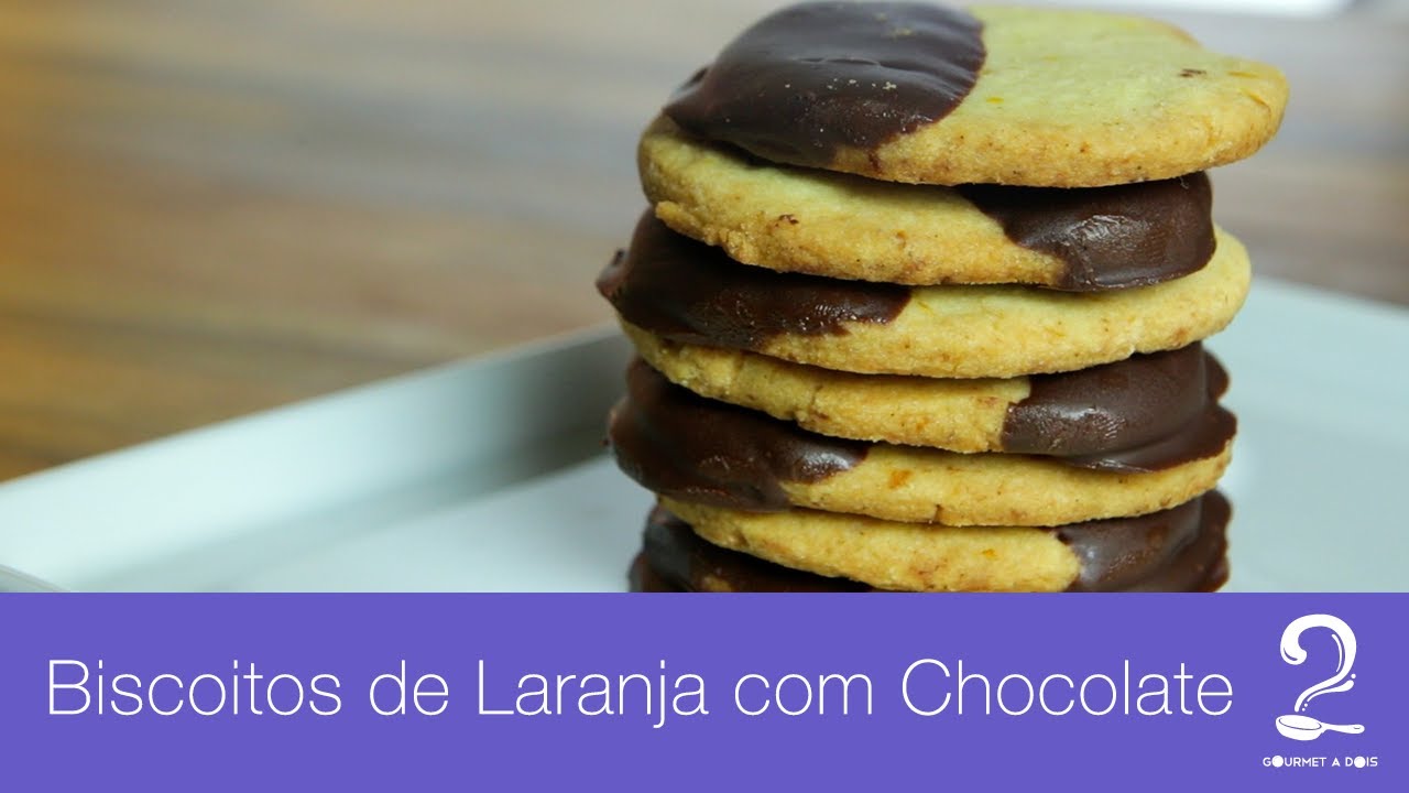 Receita de Biscoito de Laranja com Chocolate - Gourmet a dois
