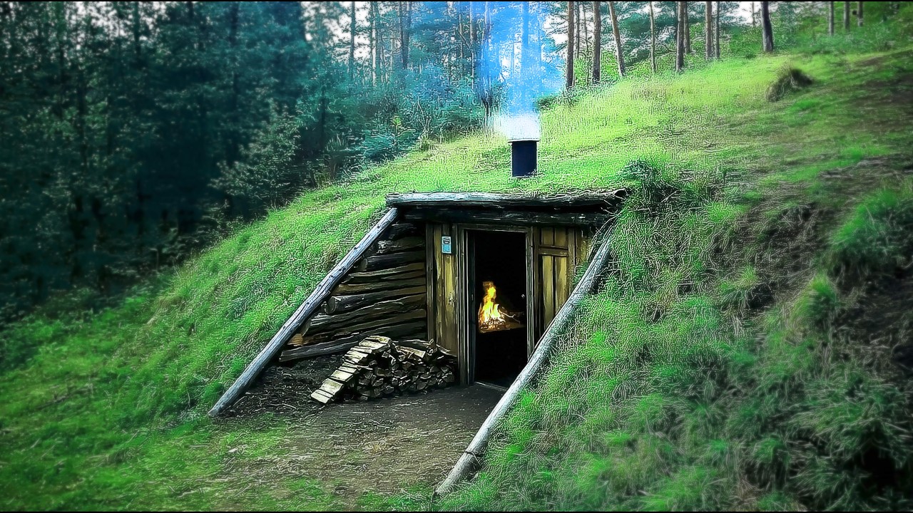 Hidden Forest Bunker Build: From Earth Pit to Snow-Proof Fortress