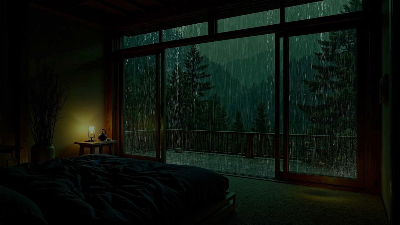 Heavy Rain on Window Just for You (No Ads) | Your Healing Sanctuary to Fall Asleep Instantly