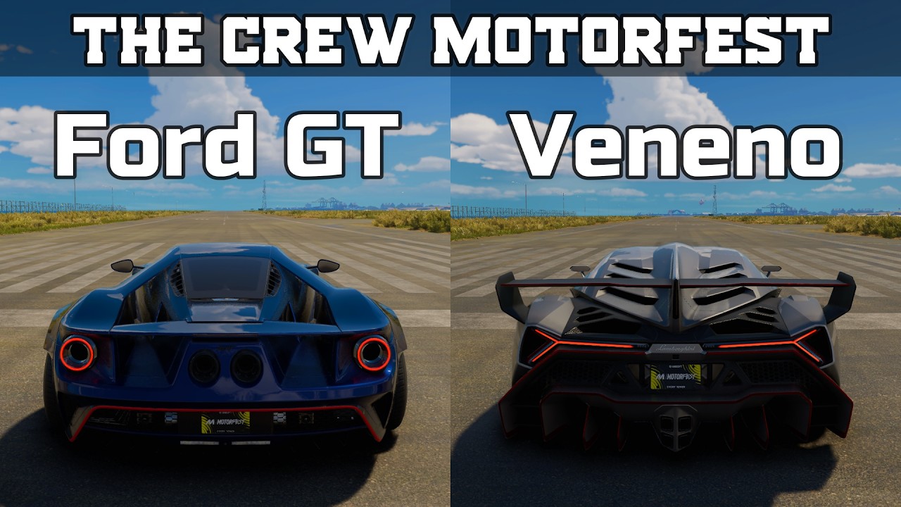 The Crew Motorfest - Ford GT vs Lamborghini Veneno - Drag Race