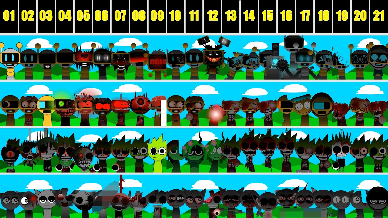 Incredibox Sprunki all in one ( Fun Bot, OWAKCX, Garnold, Gray ) ... Super new