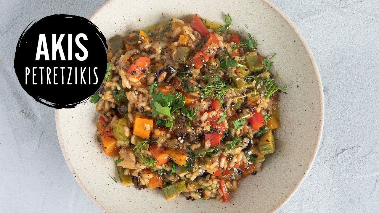 Vegan Vegetable Risotto | Akis Petretzikis