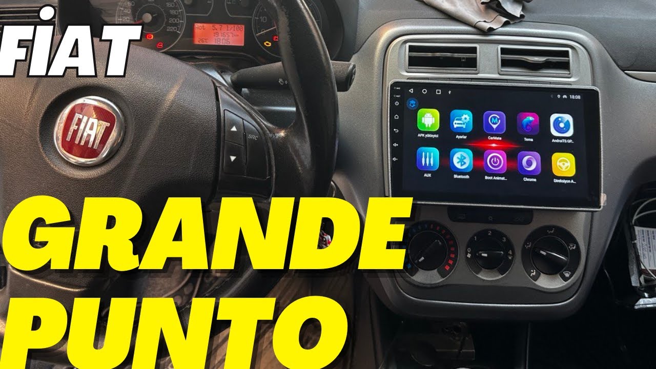 FİAT GRANDE PUNTO  ANDROİD AUTO MULTİMEDYA SİSTEMİ-CARPLAY KABLOSUZ BAĞLANTI #fiatpunto 22-1716
